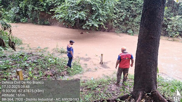 A cada hora, Rio Branco registra chuva equivalente a um dia inteiro de dezembro, alerta Defesa Civil