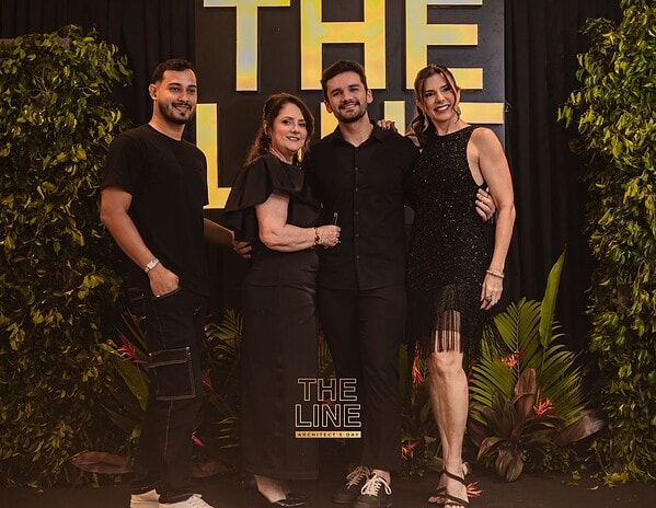 As arquitetas Paula Dossa e Rose Moretto assinaram a festa The Line, uma celebração em homenagem ao Dia do Arquiteto no Gran Reserva