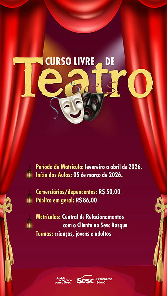 Sesc no Acre abre matrículas para cursos de desenho/pintura e teatro 3 Sesc no Acre abre matrículas para cursos de desenho/pintura e teatro
