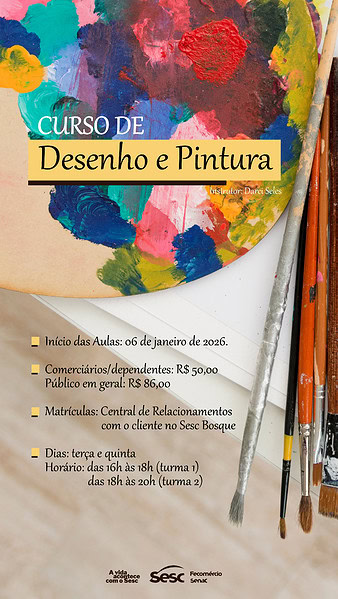 Sesc no Acre abre matrículas para cursos de desenho/pintura e teatro 2 Sesc no Acre abre matrículas para cursos de desenho/pintura e teatro
