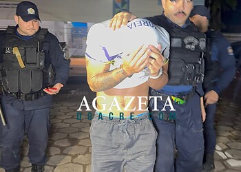 Jovem é preso com pistola, escopeta e cocaína durante ação da PM em Rio Branco