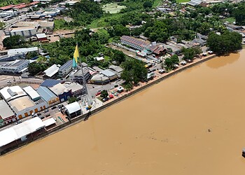 O rio já chegou a marca de 15,09m na tarde deste sábado, 31. Foto: Walcimar Júnior