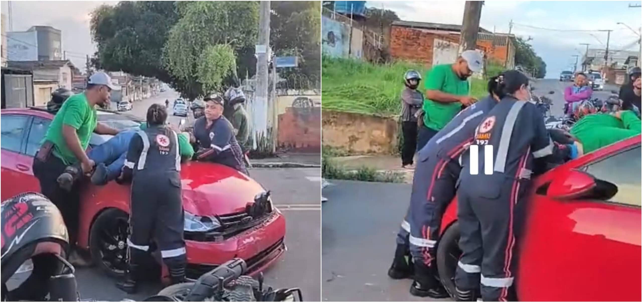Motociclista vai parar em cima de capô de carro após colisão na Rua Minas Gerais, em Rio Branco; veja vídeo 1 Motociclista vai parar em cima de capô de carro após colisão na Rua Minas Gerais, em Rio Branco; veja vídeo
