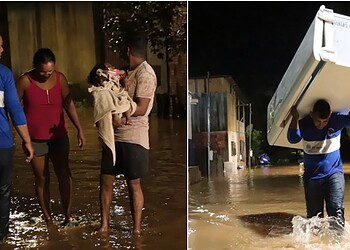 Após chuvas intensas, Rio Acre fica a menos de 30 cm da cota de transbordo; famílias são retiradas de áreas alagadas