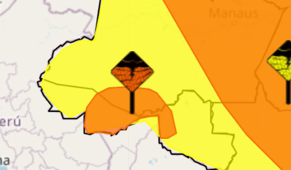 Acre recebe dois alertas com previsão de chuva forte e rajadas de vento de até 100 km/h 2 Acre recebe dois alertas com previsão de chuva forte e rajadas de vento de até 100 km/h