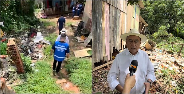 Desmoronamento atinge ao menos oito casas em área de risco no Preventório, em Rio Branco
