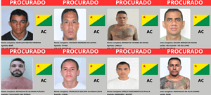 Oito foragidos do Acre estão na “lista vermelha” de criminosos mais procurados do Brasil; veja nomes