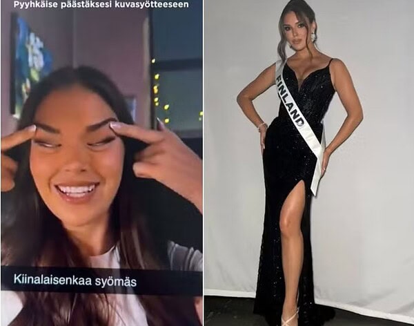 Miss Finlândia perde o título após fazer gesto racista em rede social