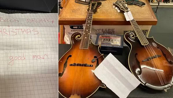 Arrependimento de fim de ano: ladrão devolve instrumentos roubados e deixa bilhete de desculpas