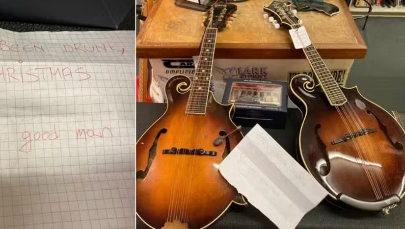 Arrependimento de fim de ano: ladrão devolve instrumentos roubados e deixa bilhete de desculpas 1 Foto: Reprodução/facebook