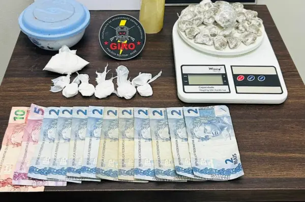 Homem é preso pela Polícia Militar por tráfico de drogas no interior do Acre