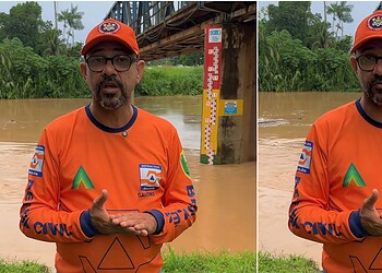 Após quase 250 mm de chuva, Rio Acre passa dos 8 metros em Brasiléia e segue em elevação