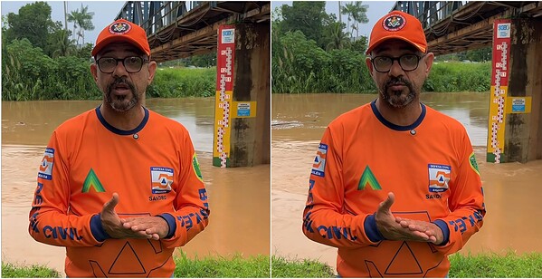 Após quase 250 mm de chuva, Rio Acre passa dos 8 metros em Brasiléia e segue em elevação
