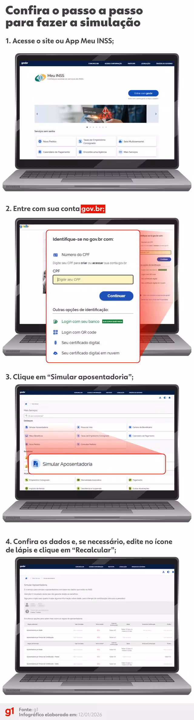 Aposentadoria 2026: simulador do INSS mostra valores e tempo de contribuição pelas novas regras