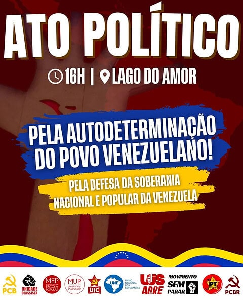 Organizações fazem ato contra captura de Maduro
