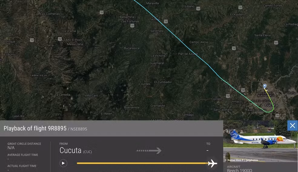 Foto: Reprodução/FlightRadar24