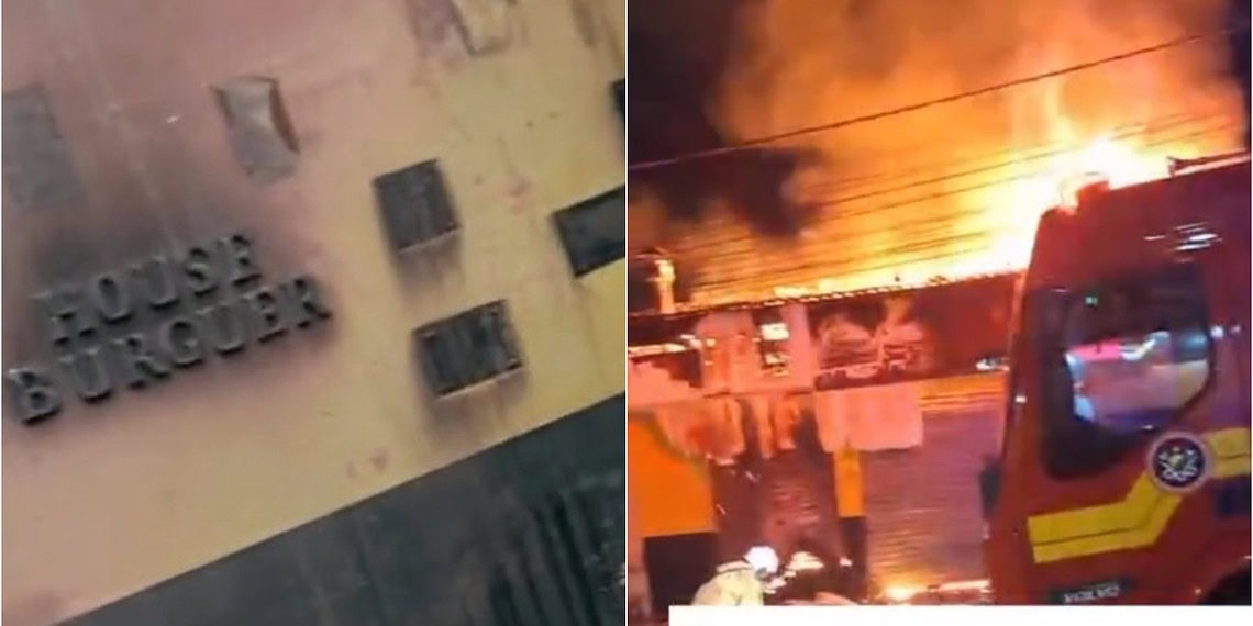 Incêndio destrói hamburgueria na Baixada da Sobral 1 Incêndio destrói hamburgueria na Baixada da Sobral