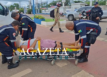 Ciclista invade preferencial em rotatória e é atropelado por veículo em Rio Branco