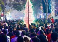 Festa da virada com queima de fogos leva multidão à Praça da Revolução; veja fotos