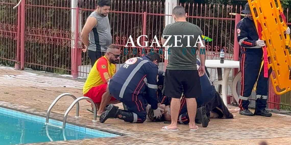 Mulher escorrega em área de piscina e sofre traumatismo em Rio Branco 1 Mulher escorrega em área de piscina e sofre traumatismo em Rio Branco