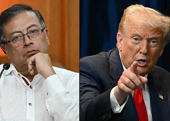 Trump ameaça Colômbia após operação na Venezuela e Petro reage 3 Trump afirmou, sem apresentar provas, de que a Colômbia é comandada por "um homem doente que gosta de produzir cocaína e vendê-la aos Estados Unidos" - (crédito: Federico Parra and ANDREW CABALLERO-REYNOLDS / AFP)