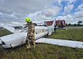 URGENTE: avião de pequeno porte sofre acidente durante decolagem no interior do Acre; FOTOS