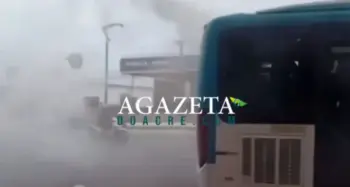 VÍDEO: Ônibus do transporte coletivo tem princípio de incêndio na Via Chico Mendes, em Rio Branco