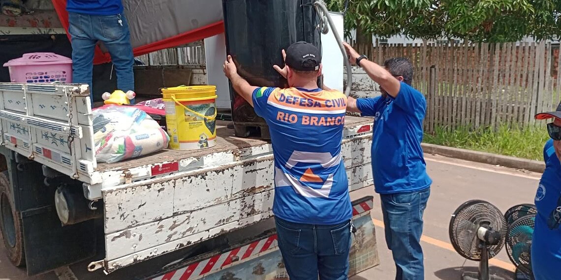 Abrigos são desativados após enchente em Rio Branco e Rio Acre segue em vazante 1 Retorno das famílias foi concluído nesta terça-feira, 6 - Foto: Arquivo/Defesa Civil