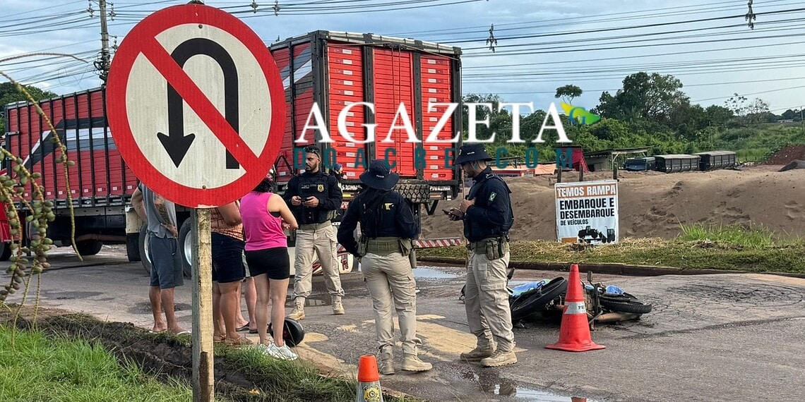 URGENTE: Motociclista de aplicativo morre após colisão com caminhão na BR-364, em Rio Branco 1 URGENTE: Motociclista de aplicativo morre após colisão com caminhão na BR-364, em Rio Branco