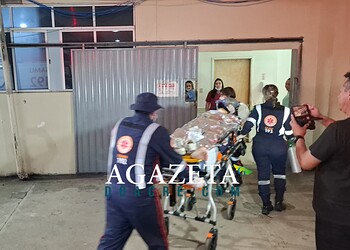 Motociclista colide com fachada de loja e é levado em estado gravissimo ao Pronto-Socorro