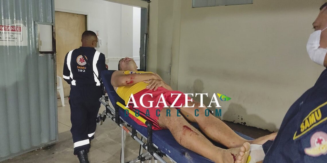 Colisão entre motocicletas em Rio Branco deixa condutor com fratura exposta