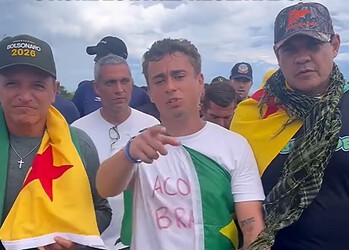 Nikolas Ferreira envia mensagem ao Acre durante “caminhada pela liberdade” e convoca ato em Brasília; VÍDEO