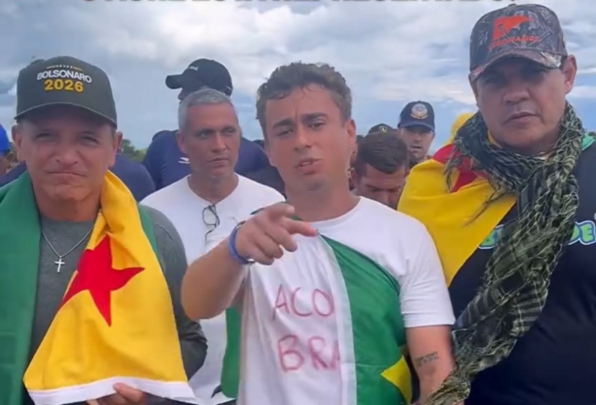 Nikolas Ferreira envia mensagem ao Acre durante “caminhada pela liberdade” e convoca ato em Brasília; VÍDEO