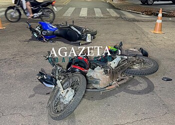 Colisão entre motocicletas deixa dois feridos no bairro Aviário, em Rio Branco