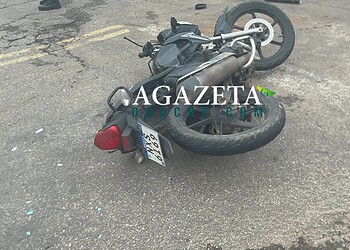 Motociclista fica ferido após colisão com carro no bairro Estação Experimental