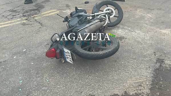 Motociclista fica ferido após colisão com carro no bairro Estação Experimental
