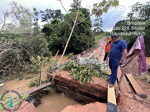 Rio Acre sobe em Brasileia e se aproxima da cota de alerta; Prefeitura prepara decreto de emergência