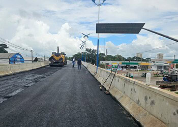 O viaduto ja está em fase final. Foto: Vitor Paiva