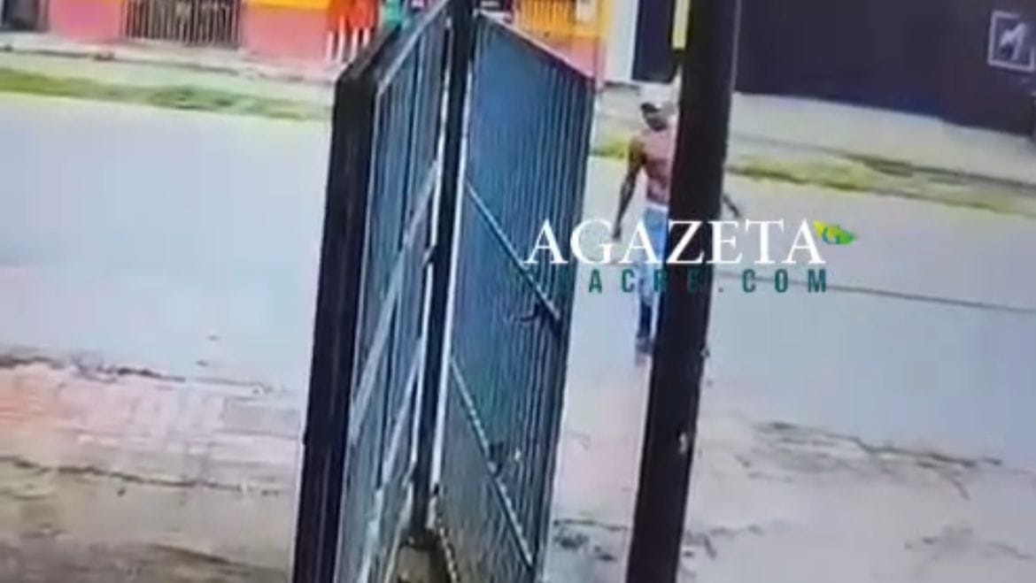 Vídeo mostra momento em que homem é atropelado por caminhão e sofre traumatismo em Rio Branco; ASSISTA