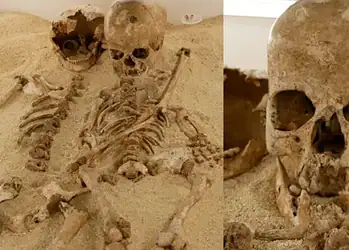 Romito 2 tinha cerca de 1,1 metro de altura. Ao contrário de pesquisas anteriores que sugeriam que o esqueleto era masculino, testes de DNA com material coletado do ouvido interno esquerdo revelaram que Romito 2 era uma mulher. Foto: Adrian Daly/Divulgação