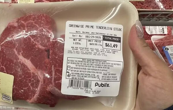Supermercado viraliza ao cobrar R$ 338 por cerca de meio quilo de carne