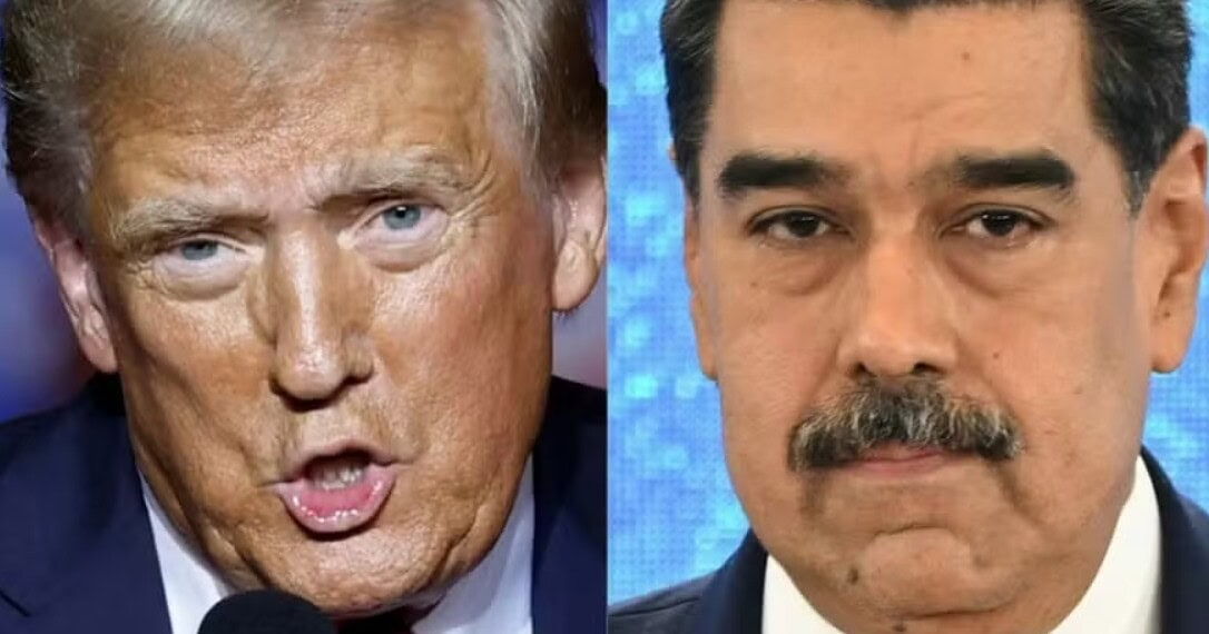 Quem receberá a recompensa de US$ 50 milhões pela captura de Maduro? 1 Trump e Maduro — Foto: AFP