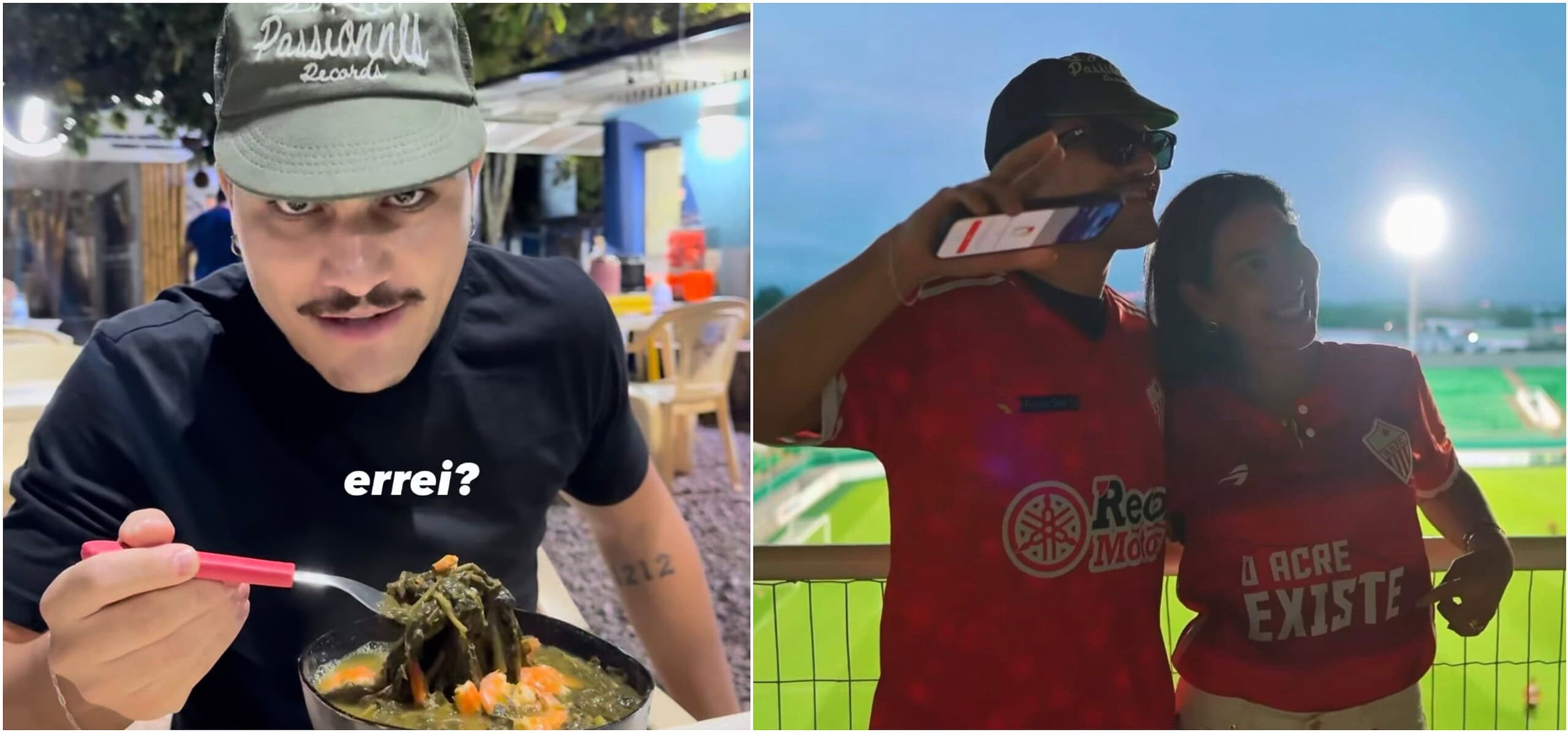 Influenciador Lactea toma tacacá e acompanha clássico acreano em passagem pelo Acre; VÍDEO