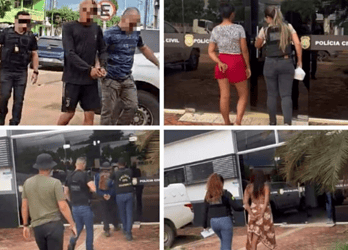 PCAC deflagra operação e prende quatro por morte decretada por facção em Brasil. Fotos: cedidas