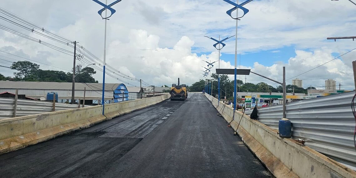A inauguração do viaduto deverá acontecer após o carnaval, mas ainda no mês de fevereiro - Foto: Vitor Paiva/A Gazeta do Acre