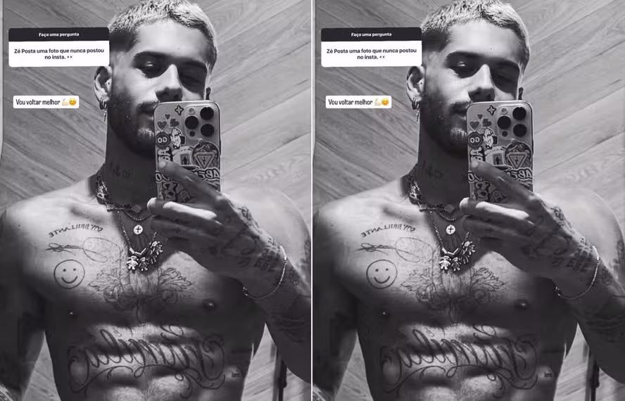 Pelado? Zé Felipe posta 'nu' e atiça a web; veja