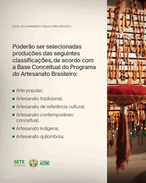 Inscrições para artesãos interessados em participar do Salão do Artesanato Brasileiro se encerram nesta quinta-feira