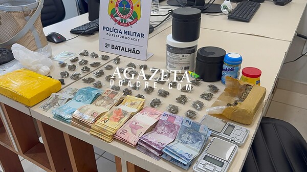 Denúncia anônima leva PM a apreender quase 1,3 kg de drogas e prender mulher no Segundo Distrito