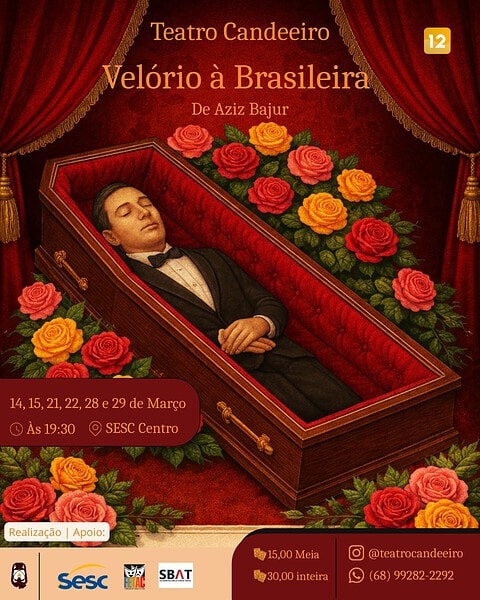 Teatro Candeeiro retorna com nova temporada de “Velório à Brasileira” no Sesc Centro