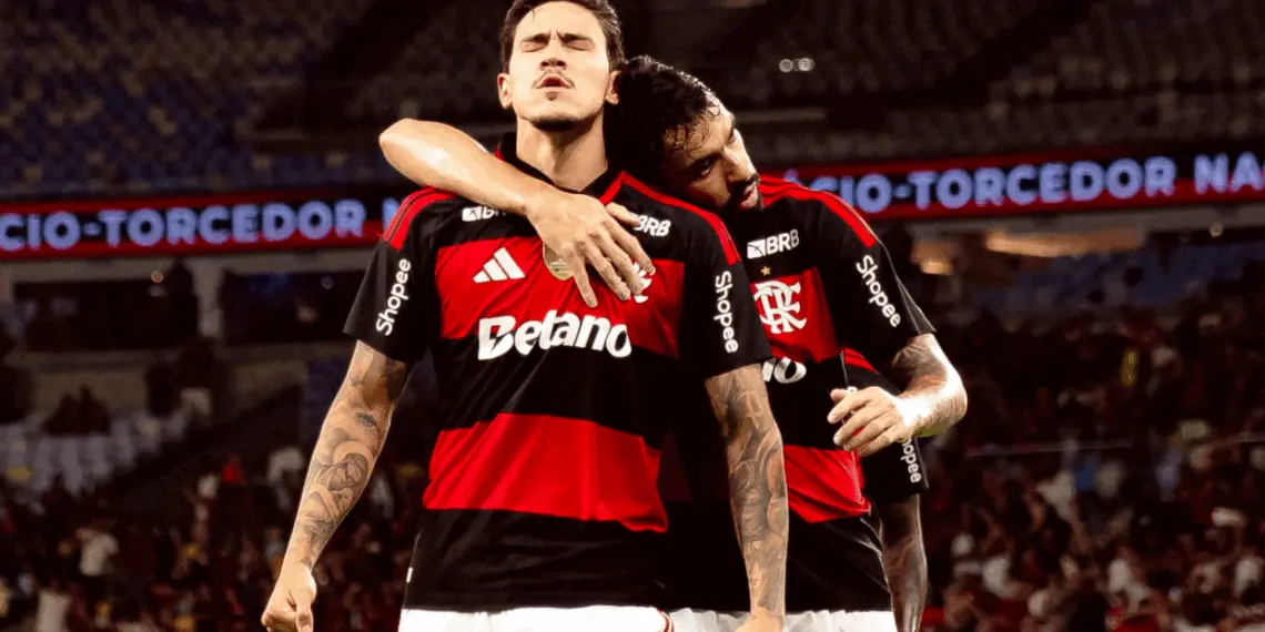 Pedro marcou duas vezes na vitória do Flamengo sobre o Sampaio Corrêa-RJ / Adriano Fontes/Flamengo